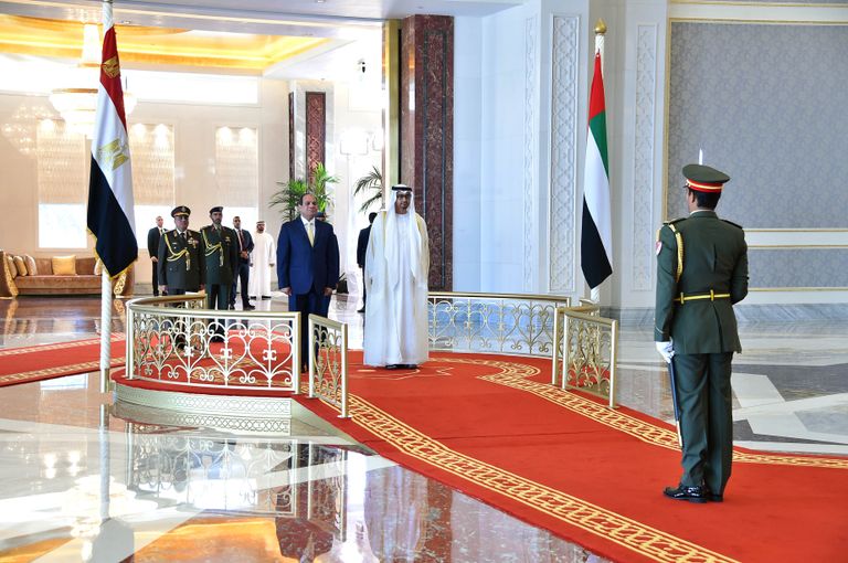 الشيخ محمد بن زايد مع الرئيس السيسي