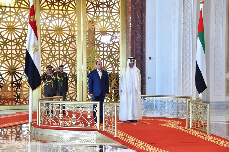 الشيخ محمد بن زايد مع الرئيس السيسي