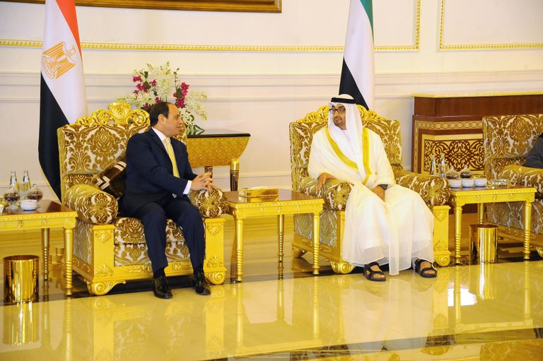 الشيخ محمد بن زايد مع الرئيس السيسي