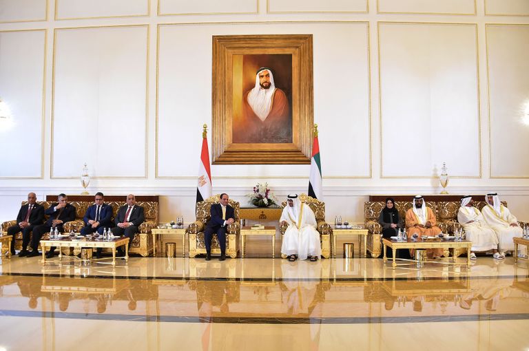 الشيخ محمد بن زايد مع الرئيس السيسي