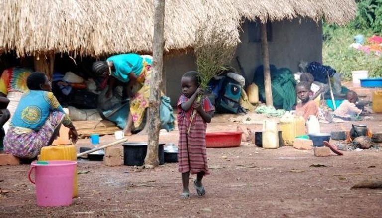 لاجئون جنوب سودانيون في قرية بالكونجو