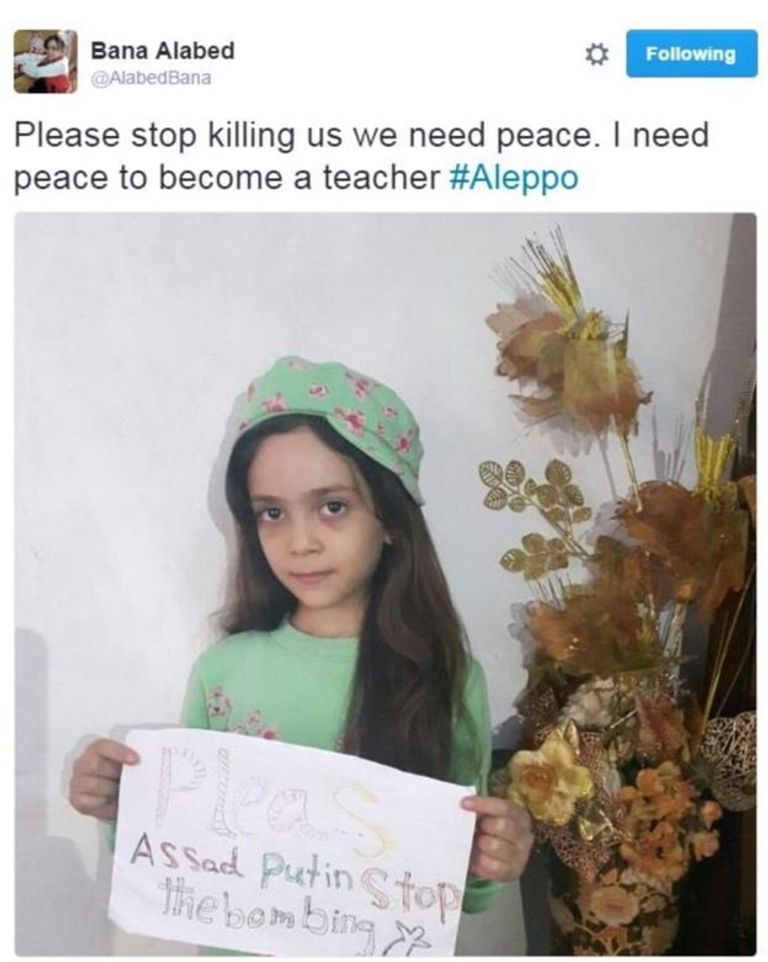 الطفلة السورية بنا العابد