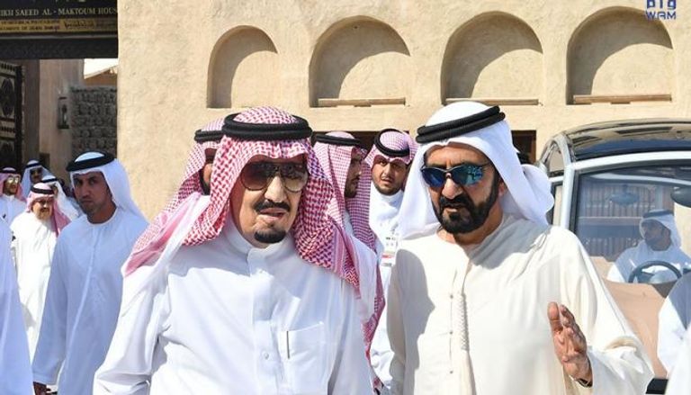 الشيخ محمد بن راشد والعاهل السعودي