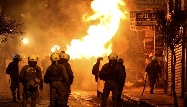 أعمال عنف في العاصمة اليونانية أثينا
