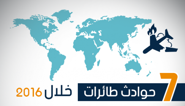 7 حوادث طائرات خلال 2016