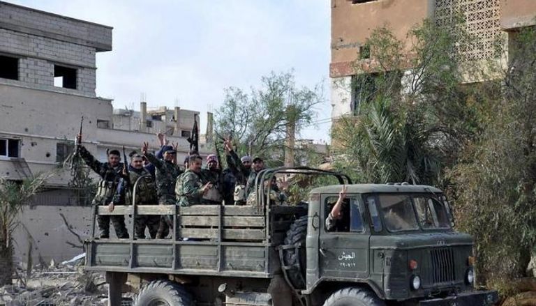 عناصر من الجيش السوري في تدمر (أرشيف)