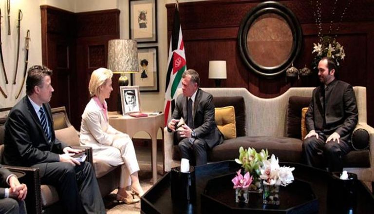 العاهل الأردني يلتقي الوزيرة الألمانية