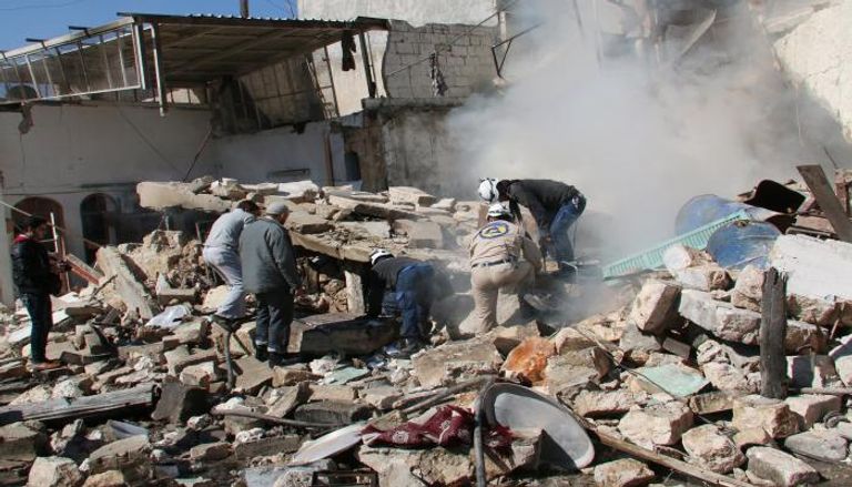 حلب تحت القصف 