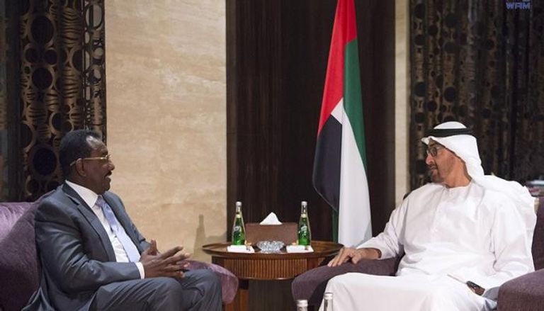 الشيخ محمد بن زايد يستقبل مبعوث الرئيس السوداني
