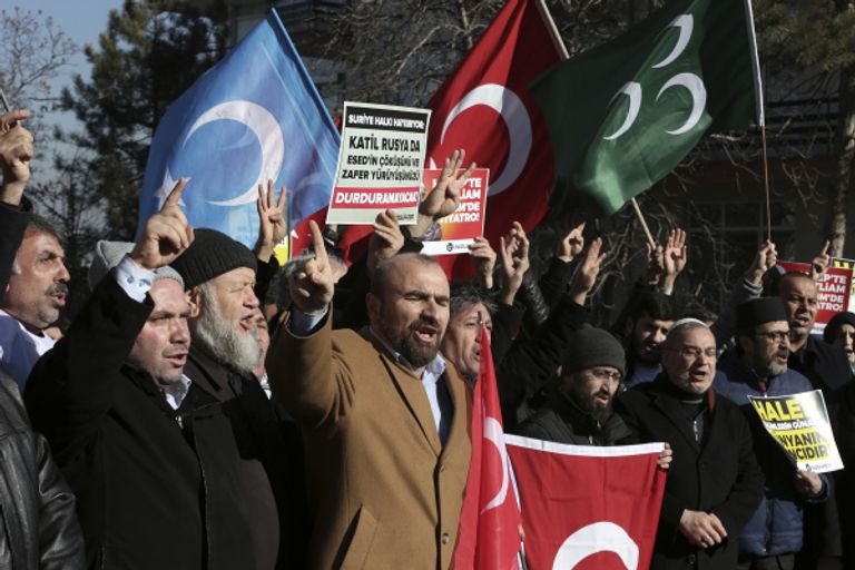 مظاهرات تركيا تضامنا مع حلب