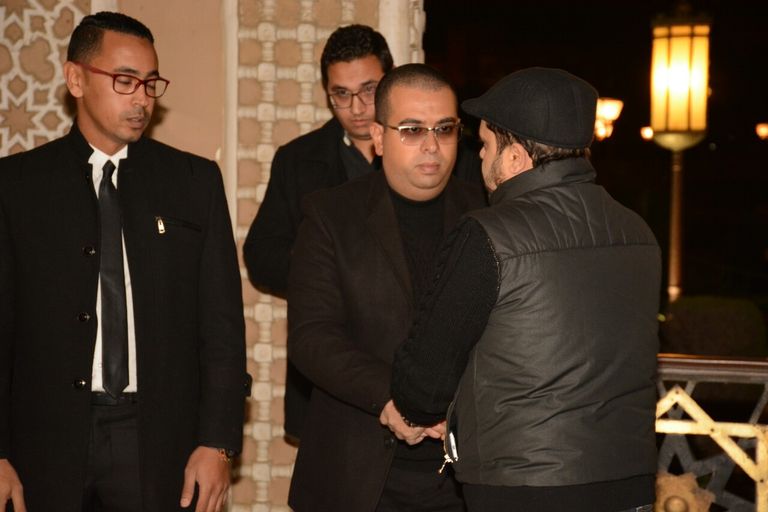 الفنان المصري عادل إمام في عزاء أحمد راتب