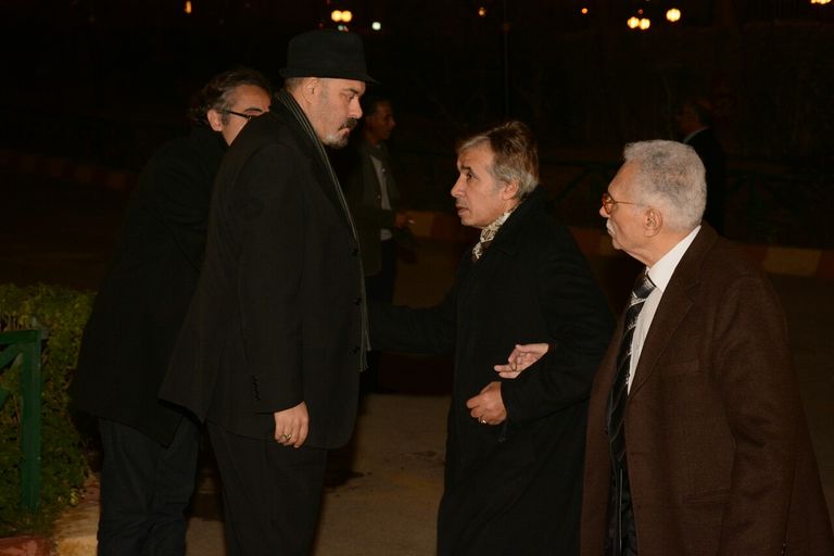 الفنان المصري عادل إمام في عزاء أحمد راتب