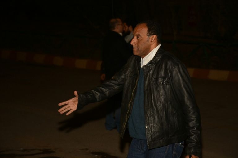 الفنان المصري عادل إمام في عزاء أحمد راتب