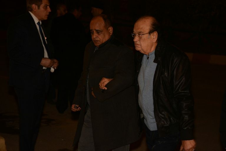 الفنان المصري عادل إمام في عزاء أحمد راتب