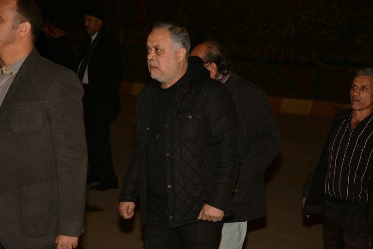 الفنان المصري عادل إمام في عزاء أحمد راتب