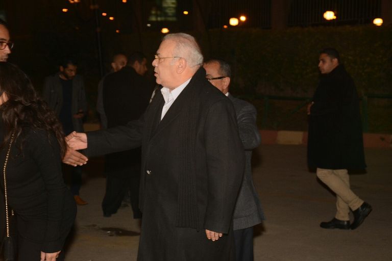 الفنان المصري عادل إمام في عزاء أحمد راتب