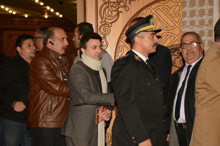 الفنان المصري عادل إمام في عزاء أحمد راتب