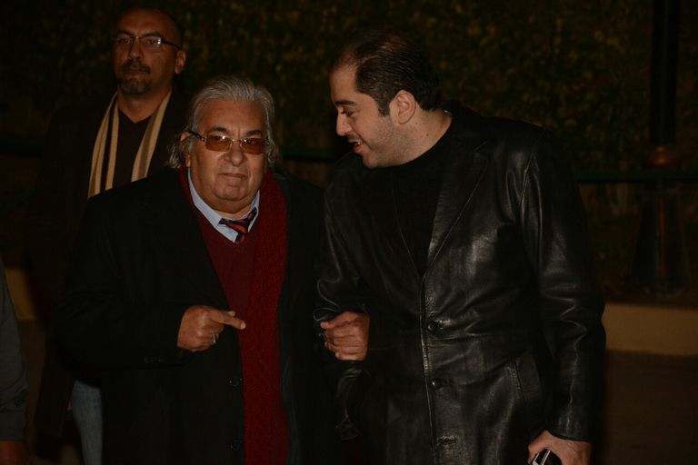 الفنان المصري عادل إمام في عزاء أحمد راتب