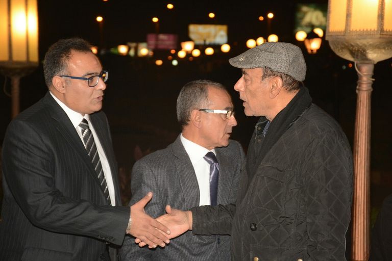 الفنان المصري عادل إمام في عزاء أحمد راتب