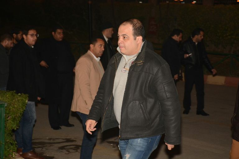 الفنان المصري عادل إمام في عزاء أحمد راتب