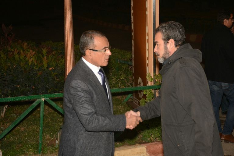 الفنان المصري عادل إمام في عزاء أحمد راتب