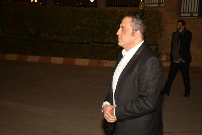 الفنان المصري عادل إمام في عزاء أحمد راتب