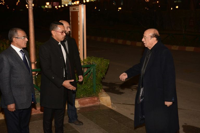 الفنان المصري عادل إمام في عزاء أحمد راتب