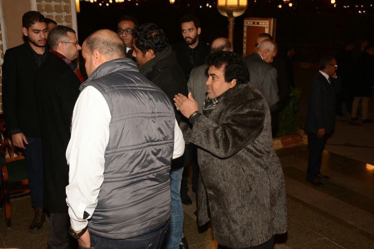 الفنان المصري عادل إمام في عزاء أحمد راتب