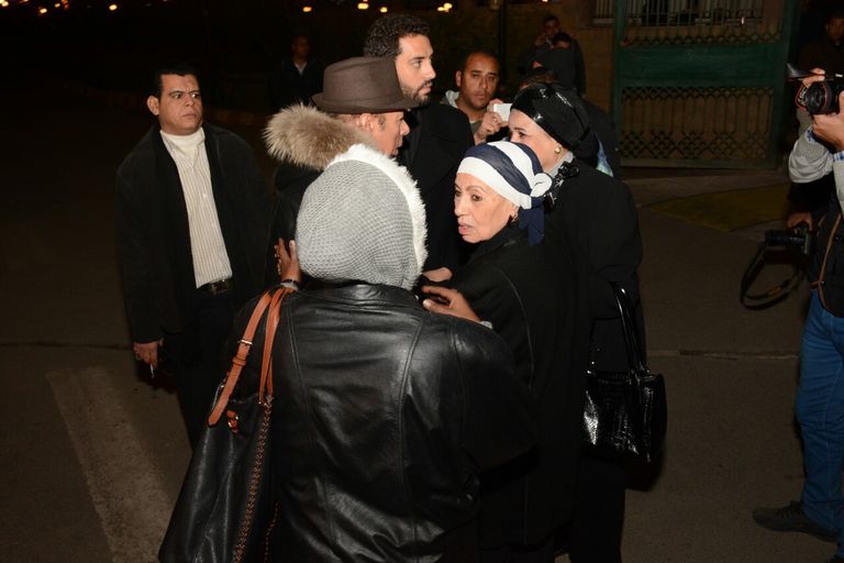 الفنان المصري عادل إمام في عزاء أحمد راتب