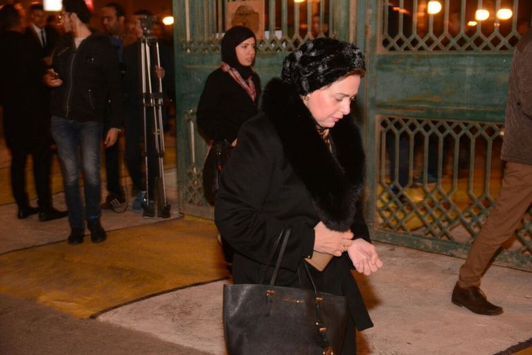 الفنان المصري عادل إمام في عزاء أحمد راتب