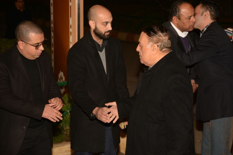 الفنان المصري عادل إمام في عزاء أحمد راتب