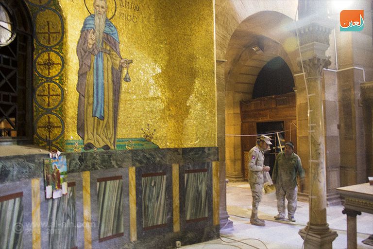 استمرار أعمال ترميم الكنيسة البطرسية