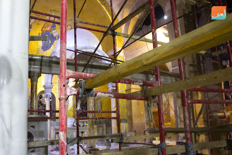 استمرار أعمال ترميم الكنيسة البطرسية