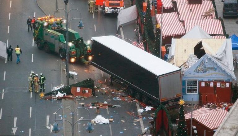 الشاحنة بعد حادث الدهش في برلين