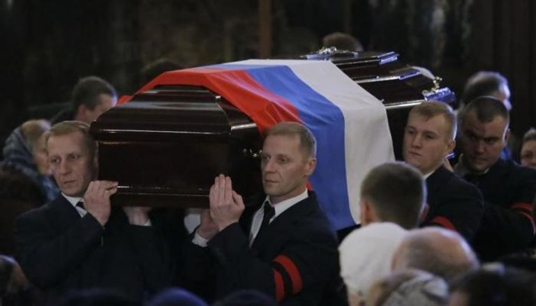 مراسم جنازة تشييع السفير الروسي بموسكو 