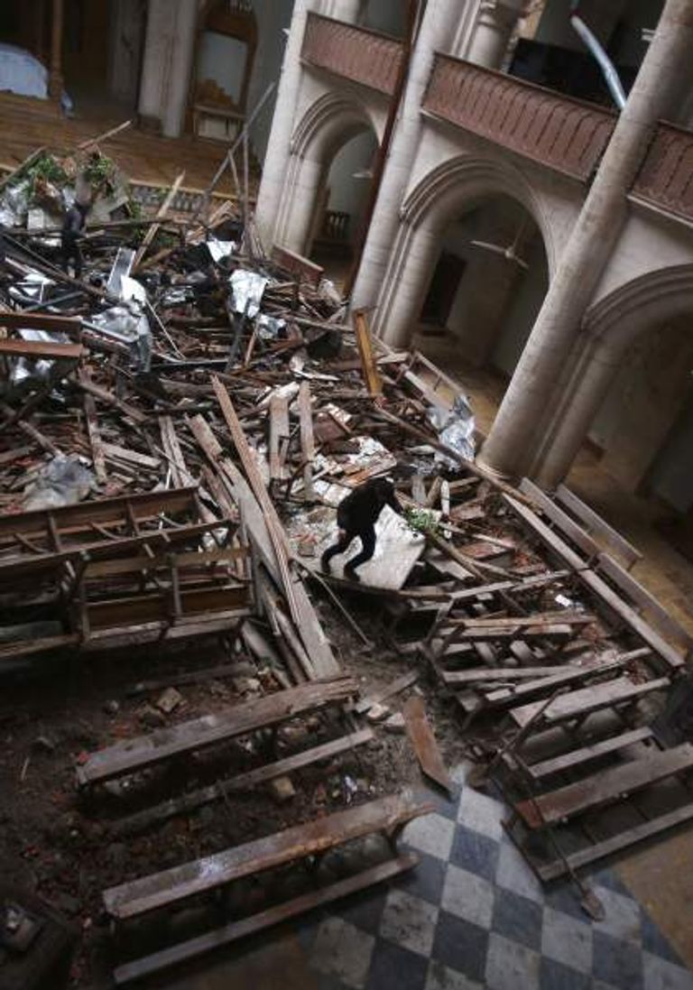 كنيسة في مدينة حلب بشمال سوريا