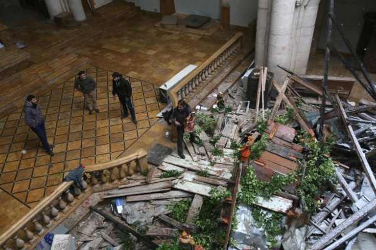 كنيسة في مدينة حلب بشمال سوريا