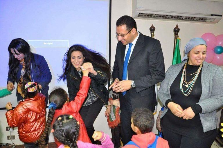 مايا نصري تحتفل مع الأطفال ذوي الاحتياجات الخاصة