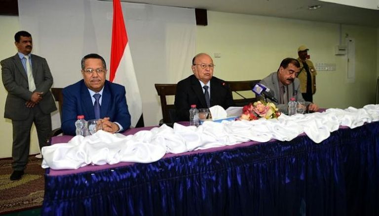 الرئيس اليمني عبد ربه منصور هادي خلال الاجتماع