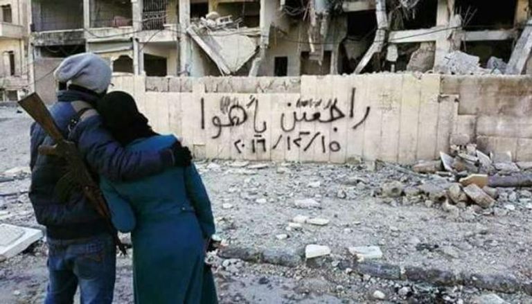 قصة حب بين سوريين رغم الدمار