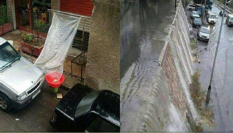 السوريون يتغلبون على انقطاع المياه باستغلال الأمطار