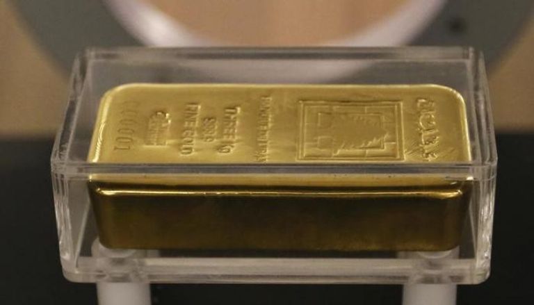 سبيكة من الذهب في متحف بمقر البنك المركزي اللبناني