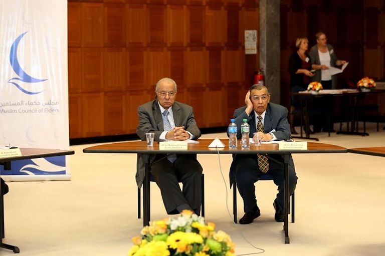 الإمام الأكبر يلقي كلمته التي دعا فيها لتدشين مشروع إنساني متكامل لنشر السلام