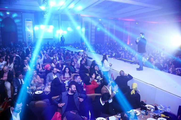 تامر حسني خلال الحفل