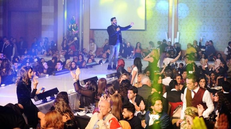 تامر حسني خلال الحفل