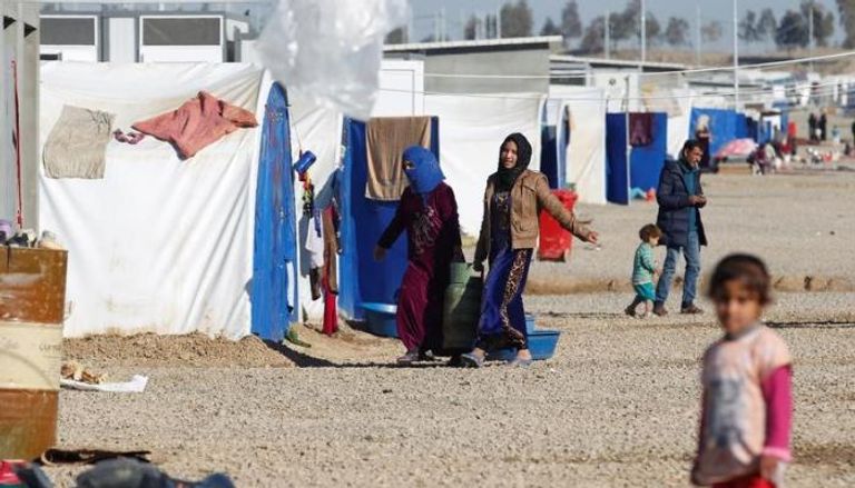 نازحون عراقيون في أحد مخيمات اللاجئين