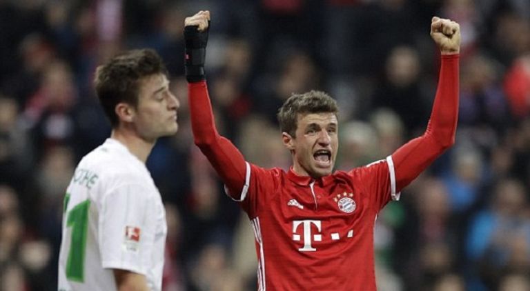 مولر مع لاعبي بايرن