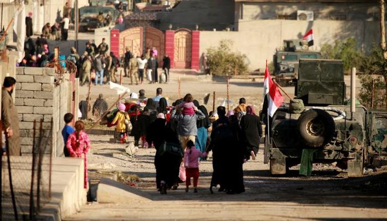 125 ألف نازح من الموصل منذ بدء معركة طرد "داعش"