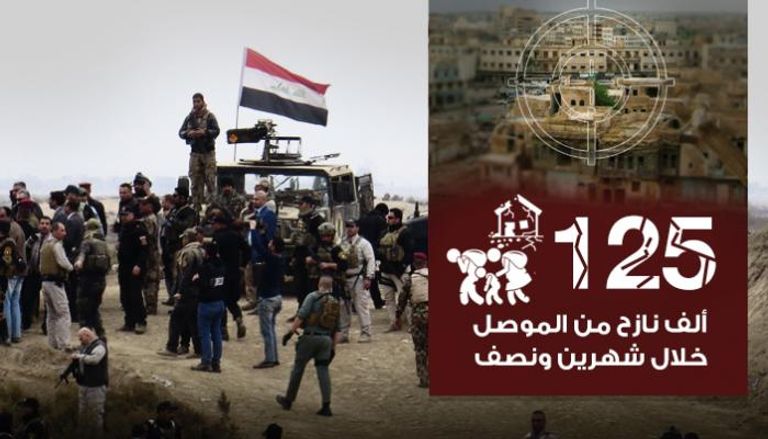 125 ألف نازح من الموصل خلال شهرين ونصف