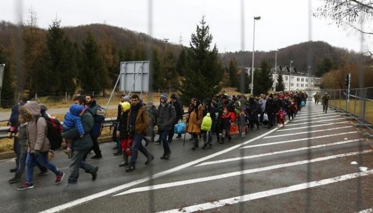 مهاجرون عند حدود سلوفينيا